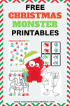 Keep your kids entertained this Christmas by letting them work on these free Christmas monster printables. #freeprintables #christmasprintables #christmas #printables