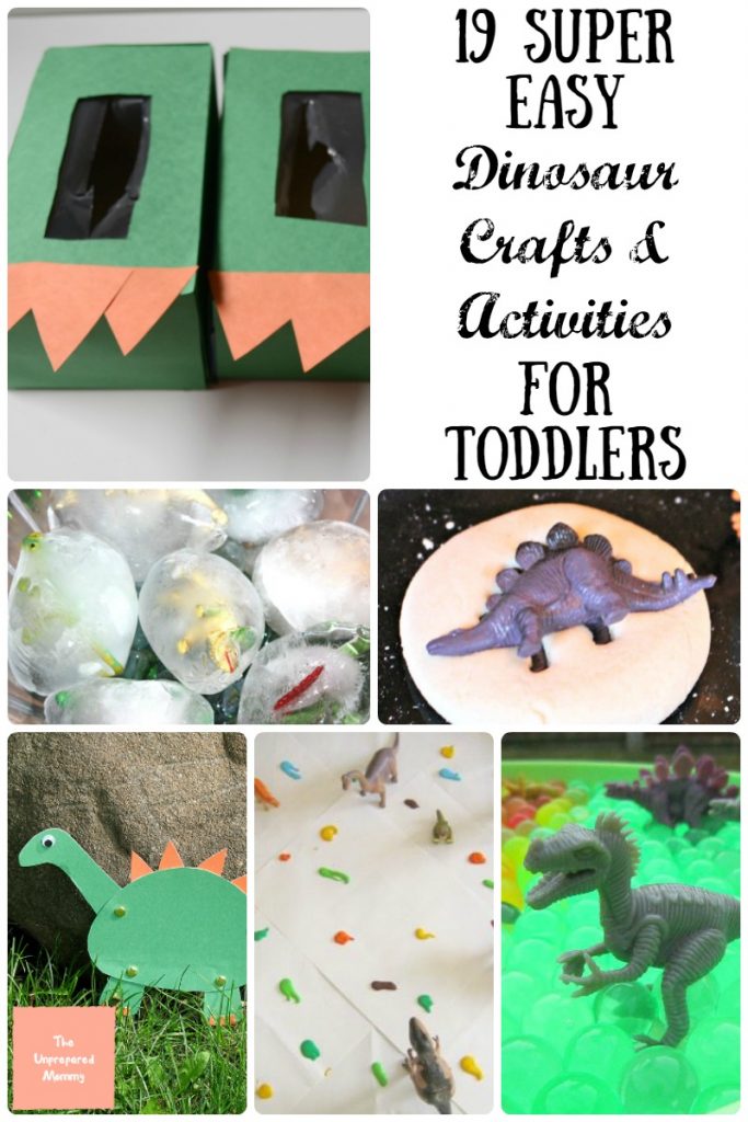 19 Super Easy Dinosaur Crafts & Activities for Toddlers - Kids love to play with dinosaurs. So let's make it easier for them to do that. I can't wait to do them all!