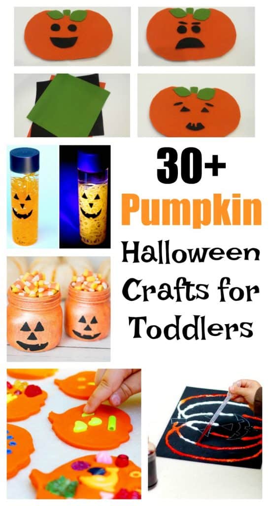 These are easy pumpkin Halloween crafts for toddlers and preschoolers to make this fall will make art your kids can be proud of!