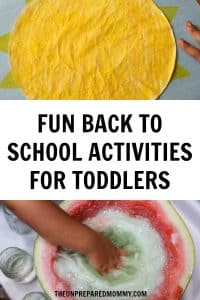 These back to school activities are great for toddlers to get back into the swing of things. #toddlers #activitiesforkids #parenting