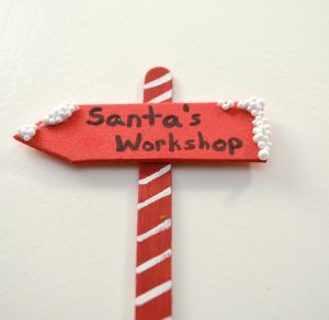 Santa's workshop christmas ornament