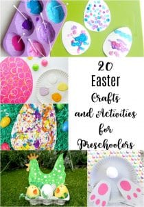 collage of Easter crafts