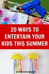 When your kids say they are bored this summer, let them do one of these 20 summer crafts for kids! #kidscrafts #summer #kids #parenting