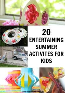 These summer activities for kids are sure to keep them from complaining they are bored! #kidscrafts #summercrafts #kids