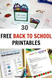 Getting into the back to school groove can be tedious. Use these free back to school printables to help get back into the swing of things. #backtoschool #kids