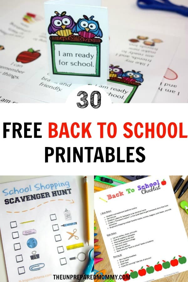 Getting into the back to school groove can be tedious. Use these free back to school printables to help get back into the swing of things. #backtoschool #kids 