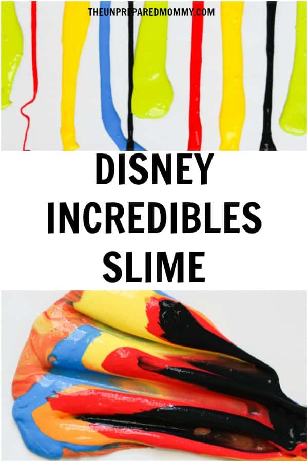 Learn how to make this Disney Incredibles slime recipe. #slime #disney 