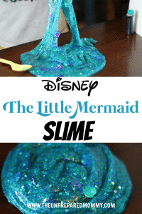 Feel like you are in the ocean with this Disney The Little Mermaid slime. #thelittlemermaid #slime #disneyslime #disney